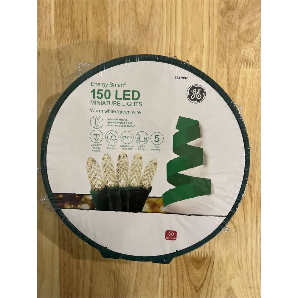 GE Energy Smart 150 Ct 49.6 ft Warm White‎ MIniature LED Christmas String Light
